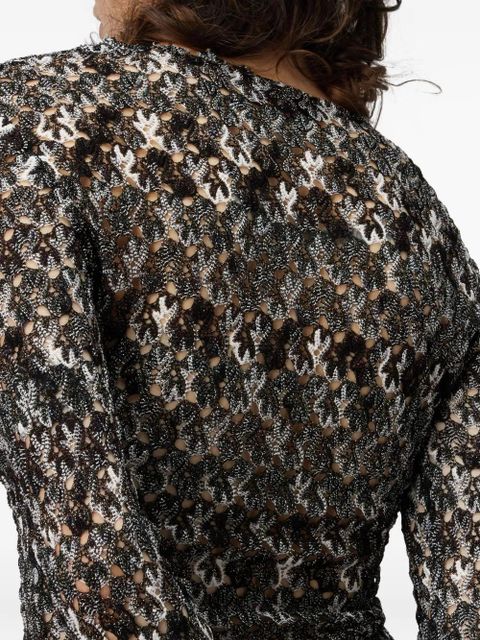 Missoni floral-lace long-sleeve top - Black