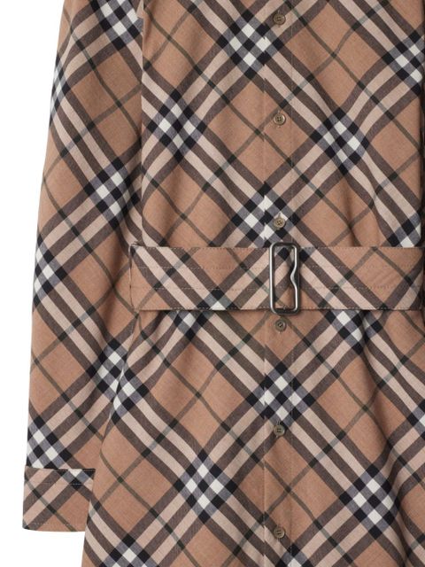 Burberry checked shirt dress - Brown