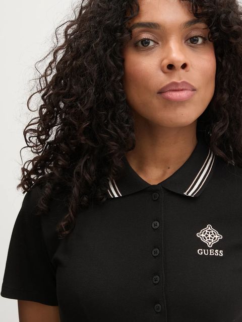 Guess polo SUZANNE damski kolor czarny V5RP02 KCOK1