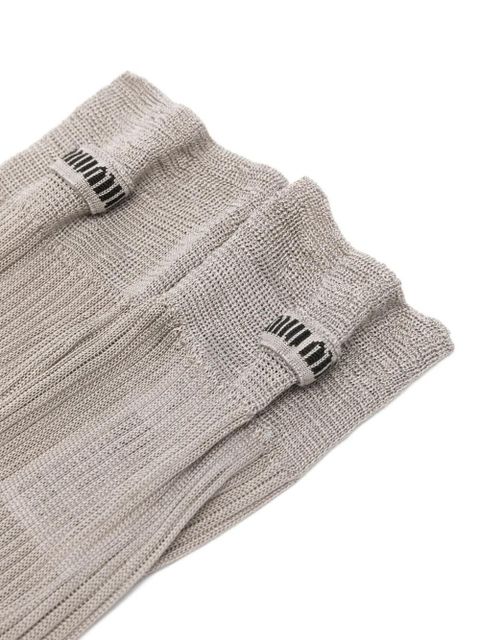 Miu Miu ribbed knee-high socks - Grey