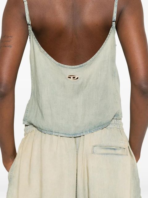 Diesel De-Mery-S lace-trim top - Neutrals