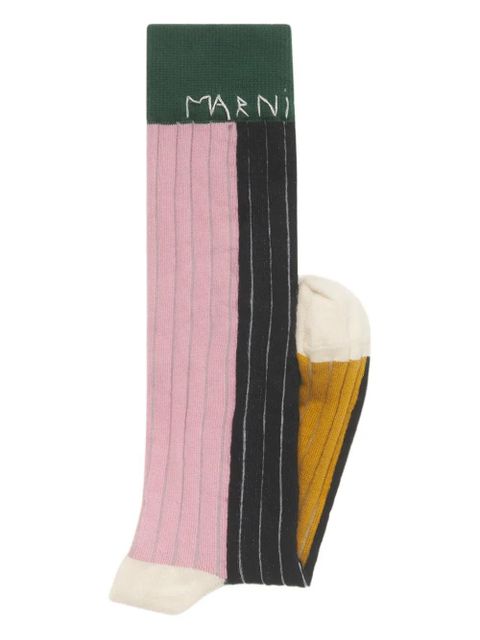 Marni ribbed knee-high socks - Pink - zdjęcie produktu nr 1