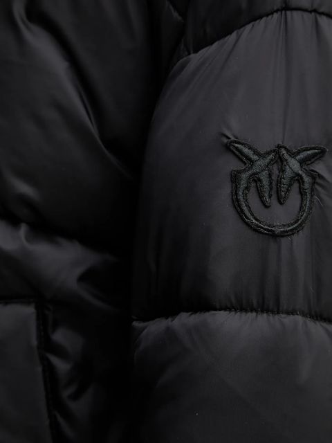 Pinko kurtka kolor czarny zimowa oversize 105656 A2TF