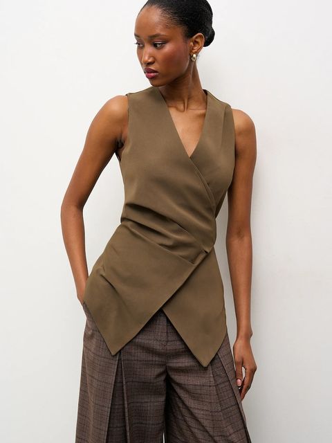 Answear.LAB kamizelka kolor zielony oversize - zdjęcie produktu nr 1