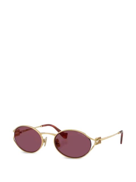 Miu Miu Eyewear logo sunglasses - Gold - zdjęcie produktu nr 1