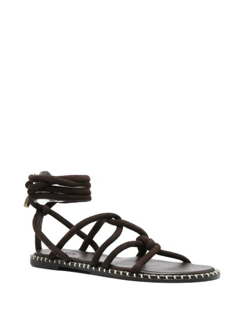 Ba&Sh Cuba leather lace-up sandals - Brown - zdjęcie produktu nr 2