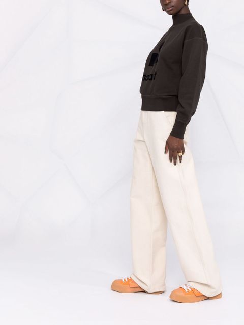 MARANT ÉTOILE Moby flocked-logo sweatshirt - Black - zdjęcie produktu nr 2