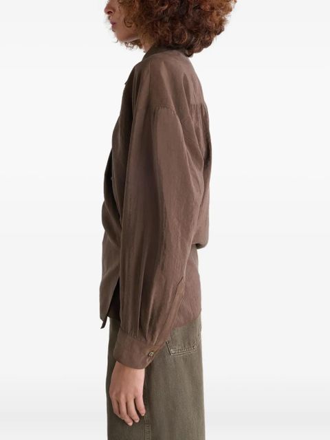 LEMAIRE twisted collared shirt - Brown - zdjęcie produktu nr 2