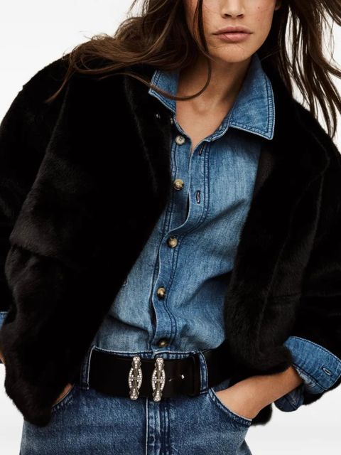 Ba&Sh Paros pockets buttoned coat - Black