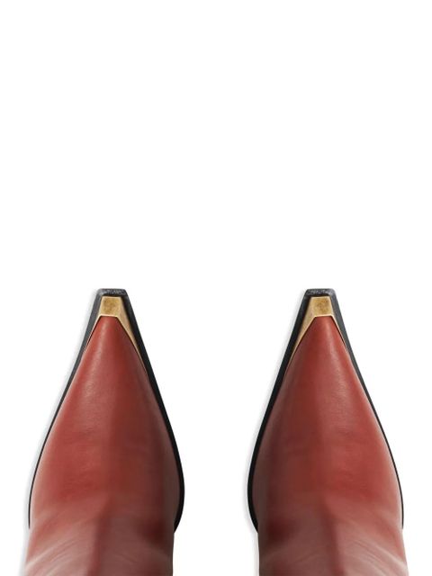 ETRO metallic toe-cap knee-high boots - Red