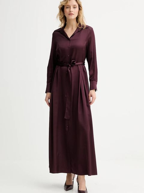 Answear.LAB sukienka kolor bordowy maxi rozkloszowana - zdjęcie produktu nr 2