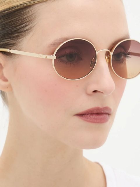 Chloé okulary przeciwsłoneczne damskie kolor złoty CH0326S