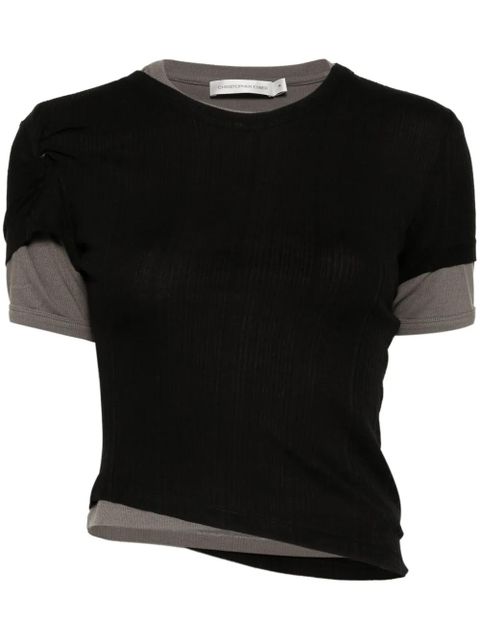 Christopher Esber ribbed T-shirt - Black - zdjęcie produktu nr 1
