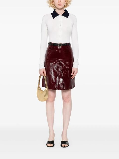 Self-Portrait leather skirt - Red - zdjęcie produktu nr 2