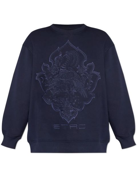 ETRO logo-embroidered sweatshirt - Blue