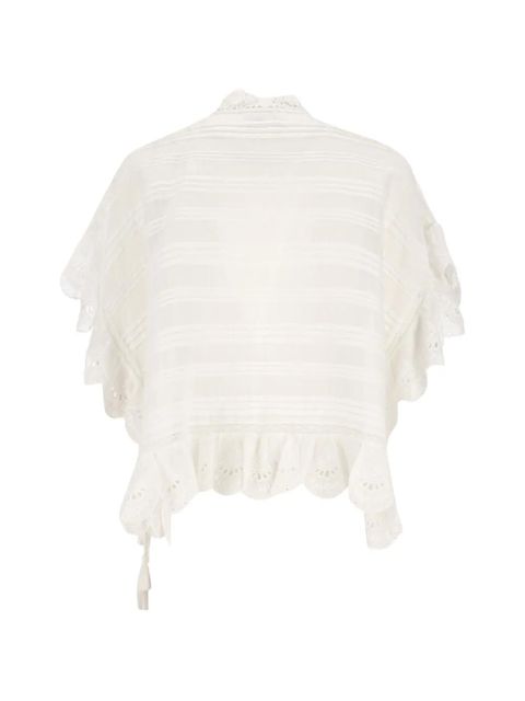 ISABEL MARANT ruffled eyelet shirt - White - zdjęcie produktu nr 2