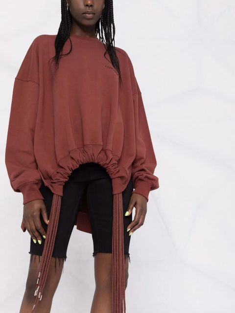 AMBUSH drawstring crewneck sweatshirt - Brown