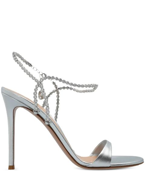 Gianvito Rossi 90mm crystal-embellished stiletto pumps - Grey - zdjęcie produktu nr 1