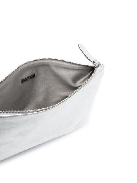 Jimmy Choo Callie metallic tassel clutch - Grey