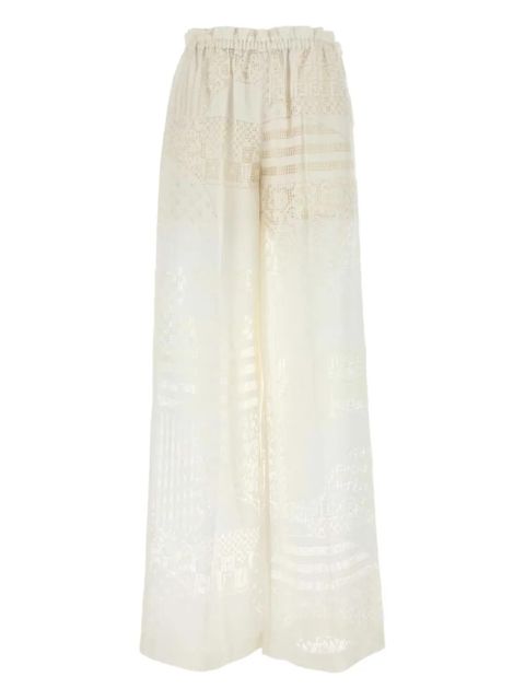 FENDI lace-panel trousers - White - zdjęcie produktu nr 1