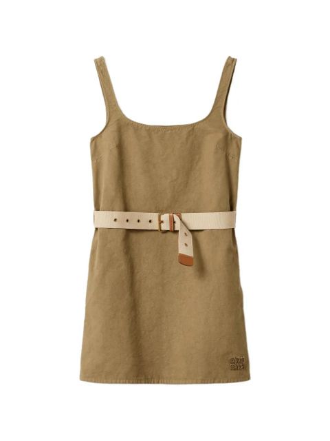 Miu Miu scoop-neck mini dress - Brown - zdjęcie produktu nr 1