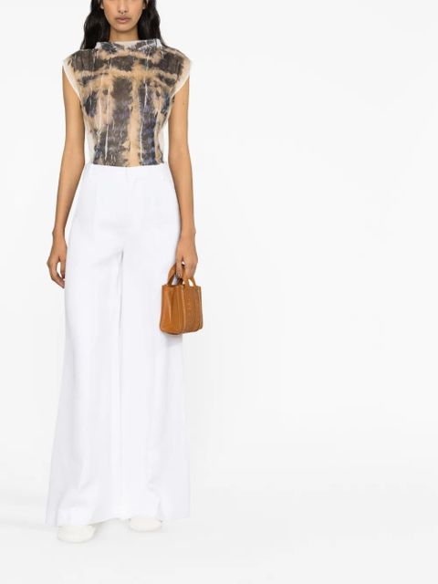 Chloé wide-leg ramie trousres - White - zdjęcie produktu nr 2