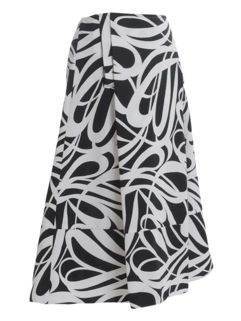Marni Pre-Owned abstract-print skirt - Black