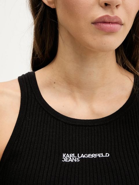 Karl Lagerfeld Jeans top kolor czarny B1W18024