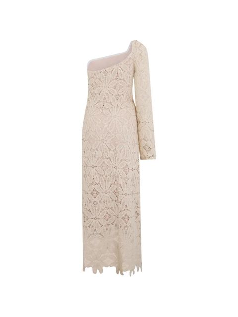 FARM Rio one-shoulder crochet maxi dress - Neutrals - zdjęcie produktu nr 2