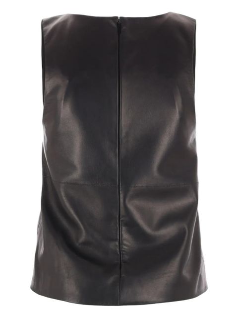 Saint Laurent leather top - Black