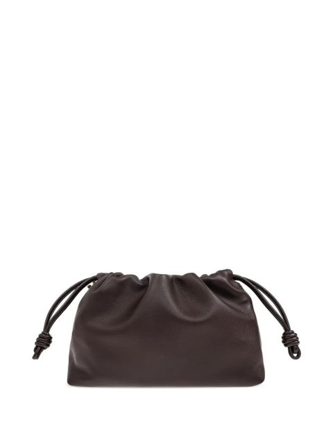 LOEWE medium Flamenco leather clutch bag - 0018 DARK BROWNIE - zdjęcie produktu nr 2