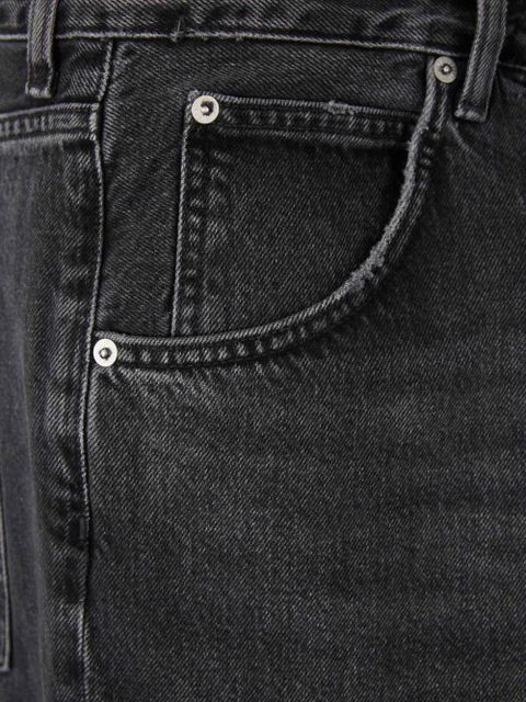 AGOLDE buttoned straight-leg jeans - Black