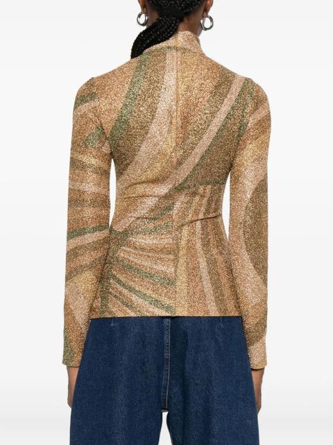 PUCCI Iride-print lamé jersey top - Brown - zdjęcie produktu nr 2