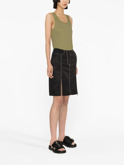 Marine Serre crescent-moon pendant skirt - Black