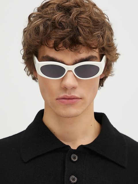 Jacquemus okulary przeciwsłoneczne OVALO kolor biały JAC4C7SUN