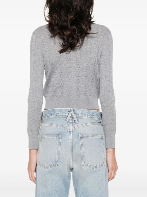 SANDRO buttoned knitted cardigan - Grey