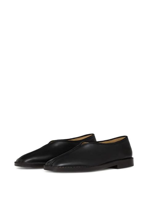 LEMAIRE piped square-toe loafers - Black - zdjęcie produktu nr 2
