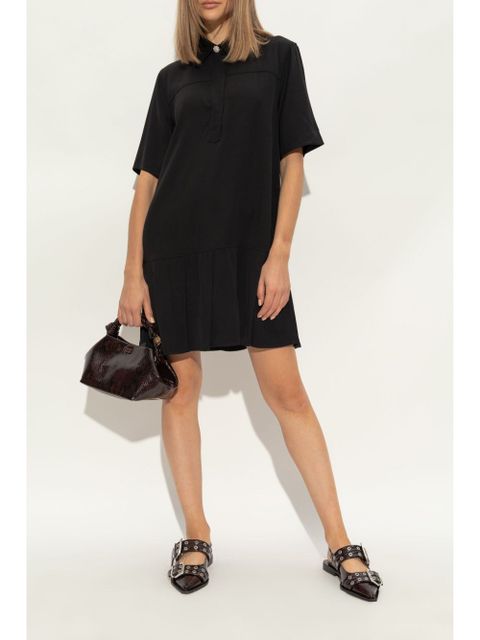 GANNI buckle ballet flats - 234 DARK BURGUNDY - zdjęcie produktu nr 2