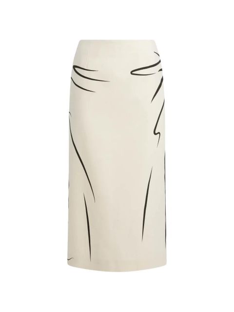 Moschino printed cotton midi skirt - White - zdjęcie produktu nr 1