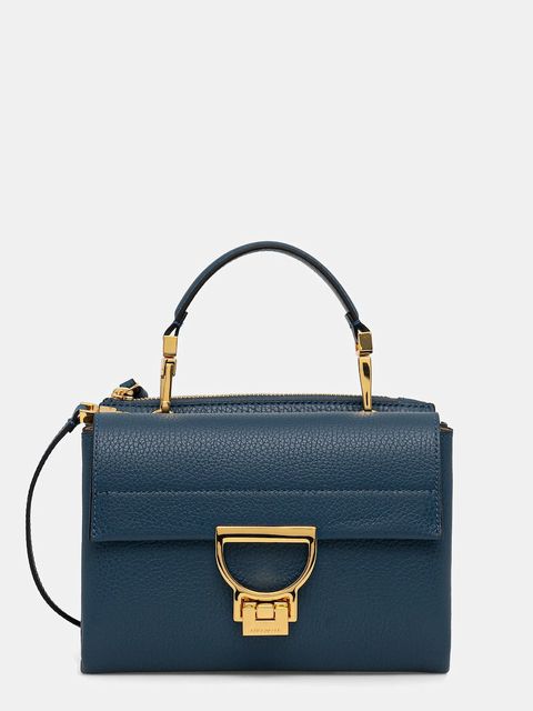 Coccinelle torebka skórzana kolor niebieski E1 MD5 55 B7 01 - zdjęcie produktu nr 1