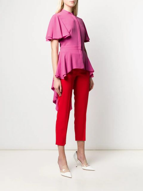 Alexander McQueen silk peplum blouse - Pink