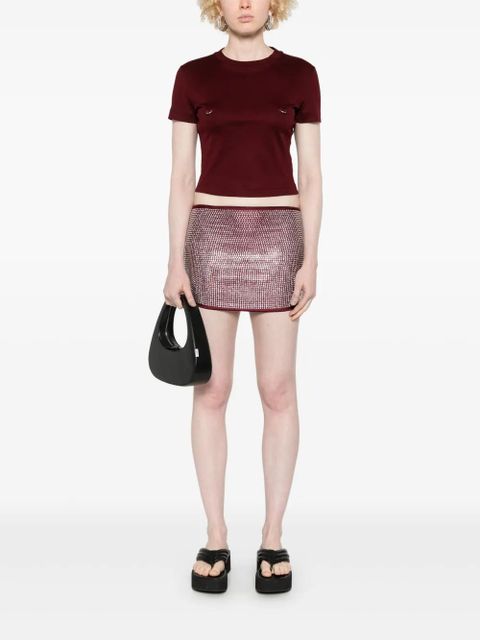 Oséree crystal-embellished mini skirt - Red - zdjęcie produktu nr 2