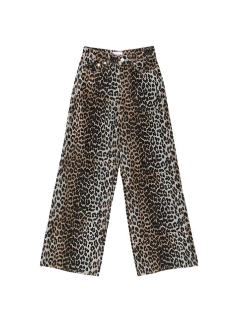GANNI leopard-print trousers - Brown - zdjęcie produktu nr 1