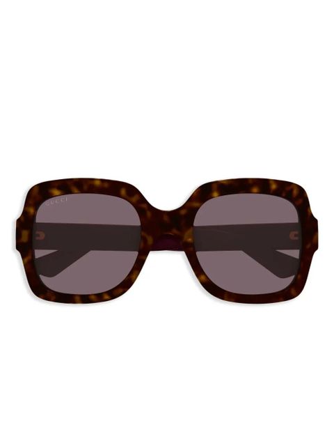 Gucci Eyewear oversize-frame sunglasses - Brown - zdjęcie produktu nr 1