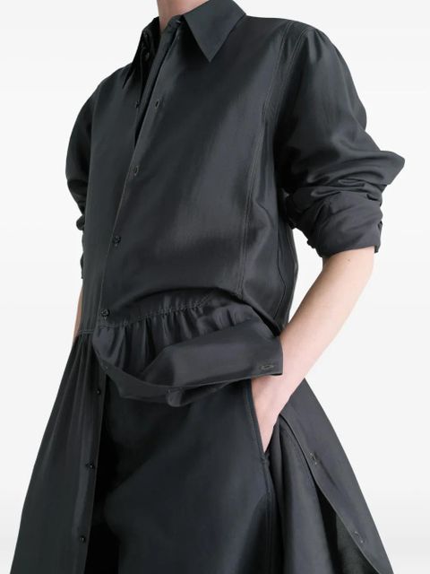 LEMAIRE gathered buttoned dress - Black