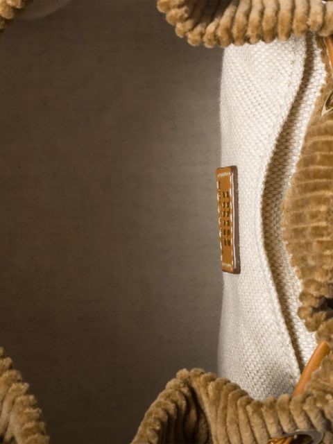 Miu Miu medium corduroy cotton backpack - Brown