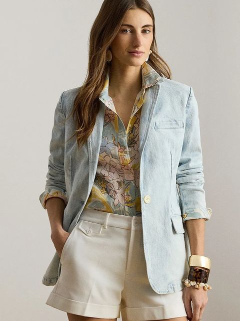 Lauren Ralph Lauren marynarka damska bawełniana - zdjęcie produktu nr 1