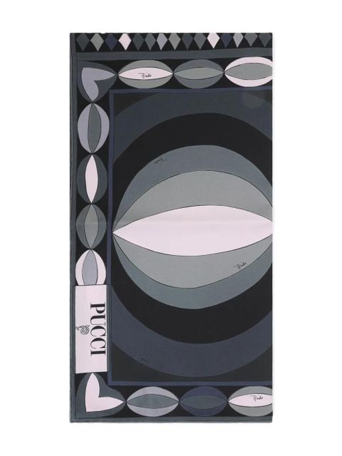PUCCI geometric-pattern silk scarf - Black - zdjęcie produktu nr 1