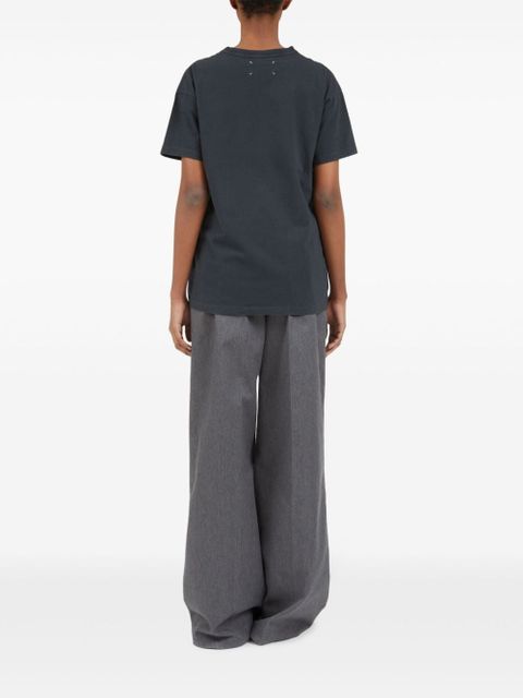 Maison Margiela logo-embroidered cotton T-shirt - Grey