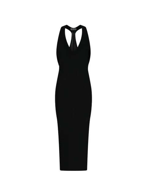 The Attico draped midi dress - Black - zdjęcie produktu nr 1